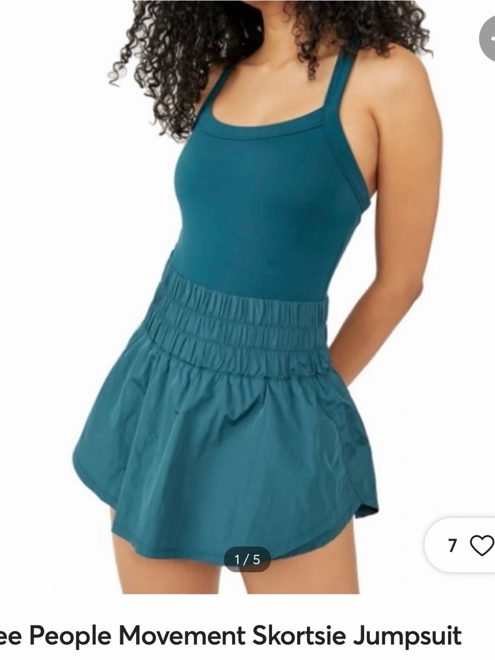 Free People Teal Movement Skortsie One-Piece